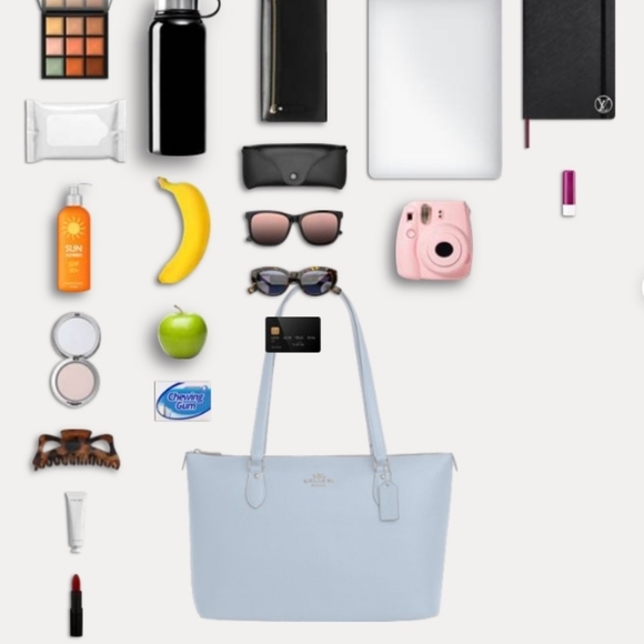 Coach NWT Gallery Tote Color is Gunmetal/Cornflower - Picture 10 of 11